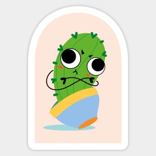 Cactus with Googly Eyes Sticker